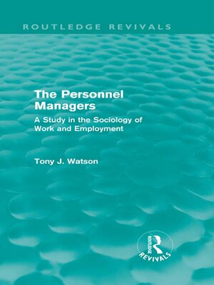 cover image of The Personnel Managers (Routledge Revivals)